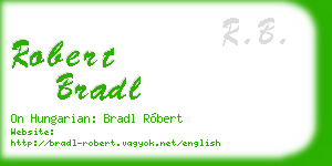 robert bradl business card